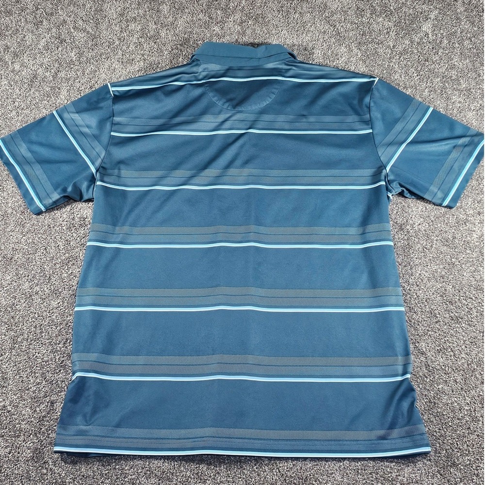 Callaway Golf Polo Mens XL Blue Striped Opti-Dri Short‎ Sleeve Performance Shirt - Picture 7 of 8